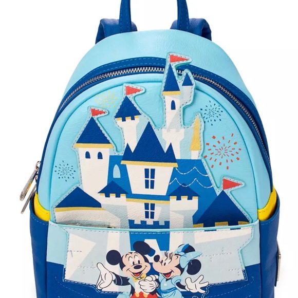 Loungefly Handbags - Mickey and Minnie Mouse Mini Backpack by Loungefly – Disneyland 65th Anniversary